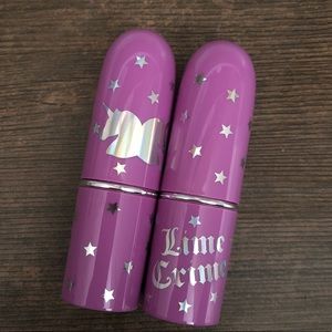 Pair of Lime Crime lipsticks